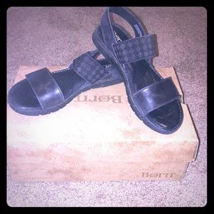 Born size 7 Black sandals!